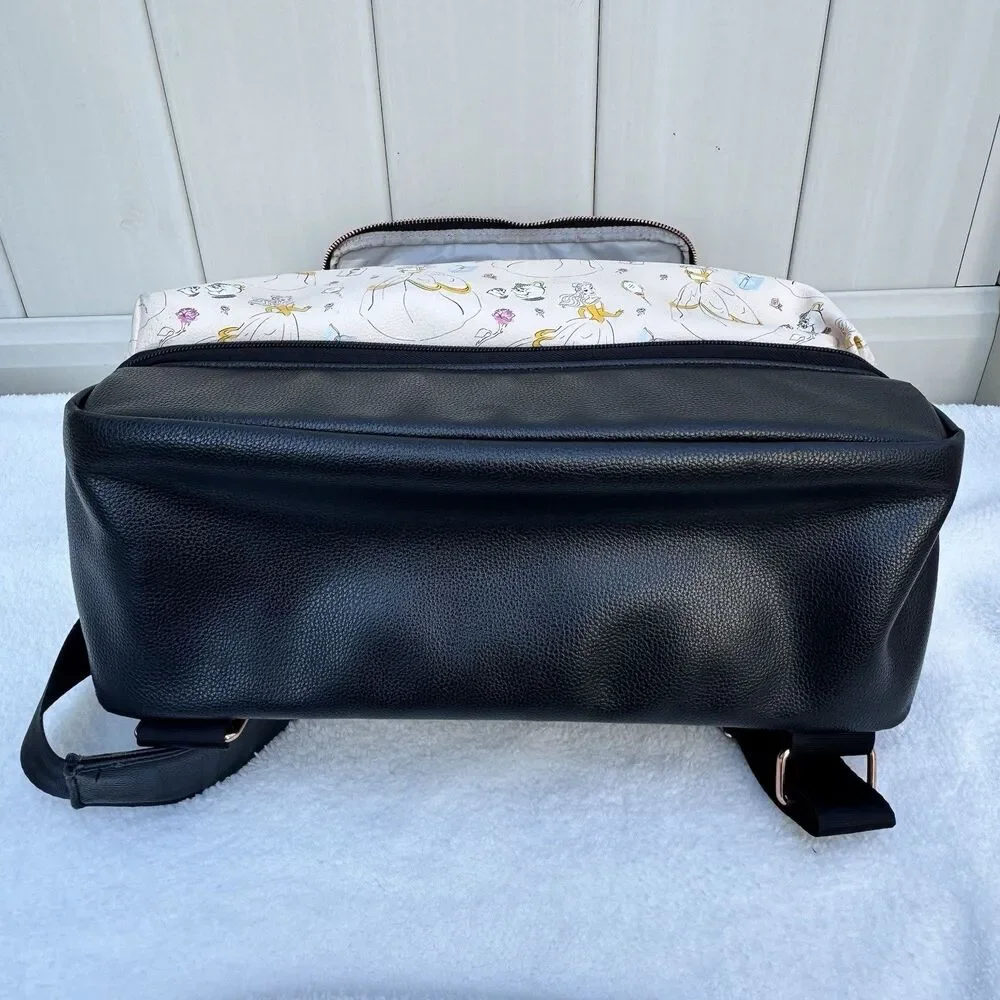 Petunia Pickle Bottom Disney Beauty and the Beast Boxy Backpack Diaper Bag w/pad